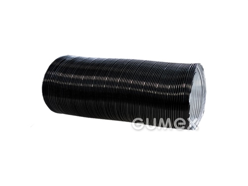 SEMI ALG, 80mm, Länge 1m, 0,02bar, Aluminium, -30°C/+250°C, schwarz glänzend, 